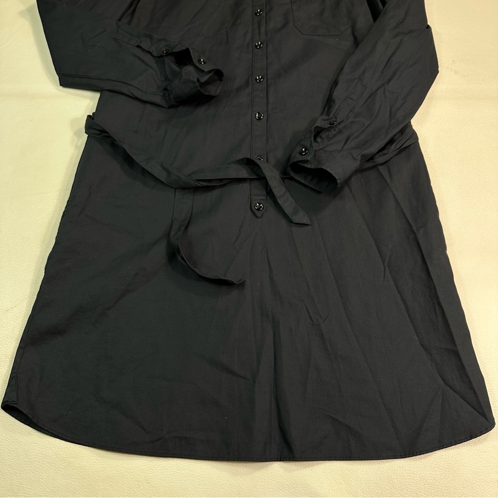 Lacoste Women's Long Sleeve Button Through Belted Pique Dress - Picture 6 of 9